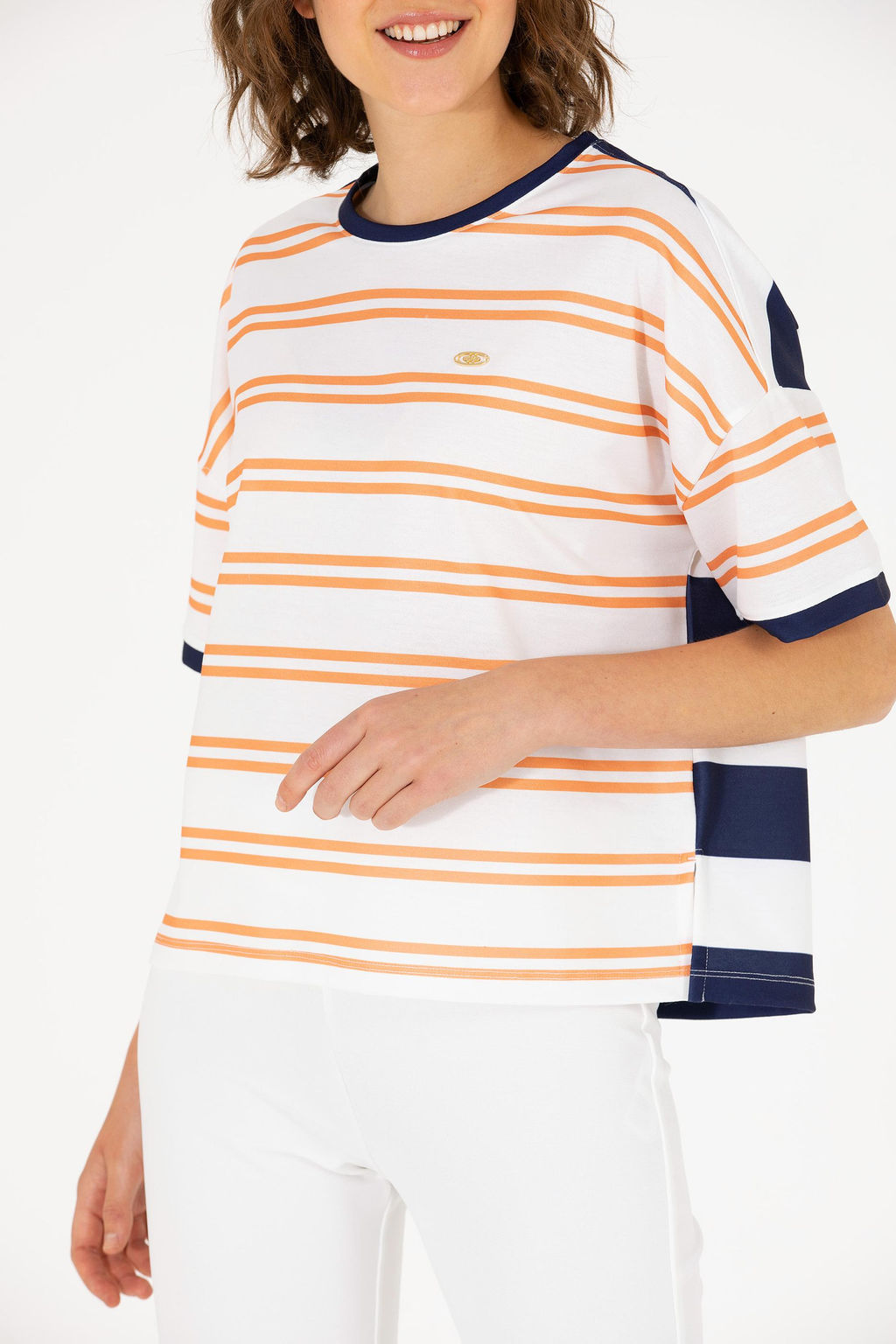 U. S. Polo Assn Женская футболка с круглым вырезом в виде плитки - U.s. polo assn фото 6