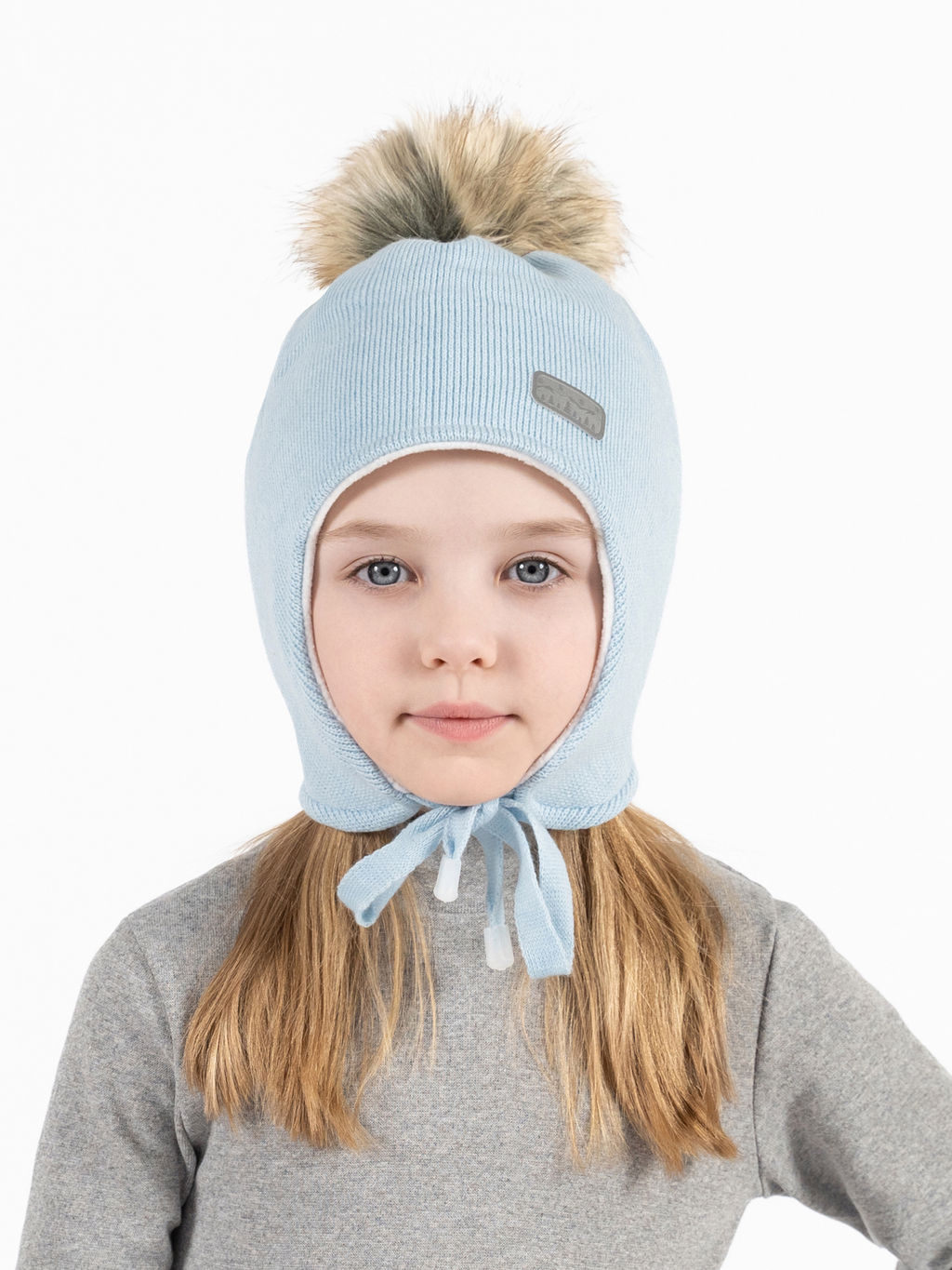 Шапка детская светло-голубая Ш-088 (48)