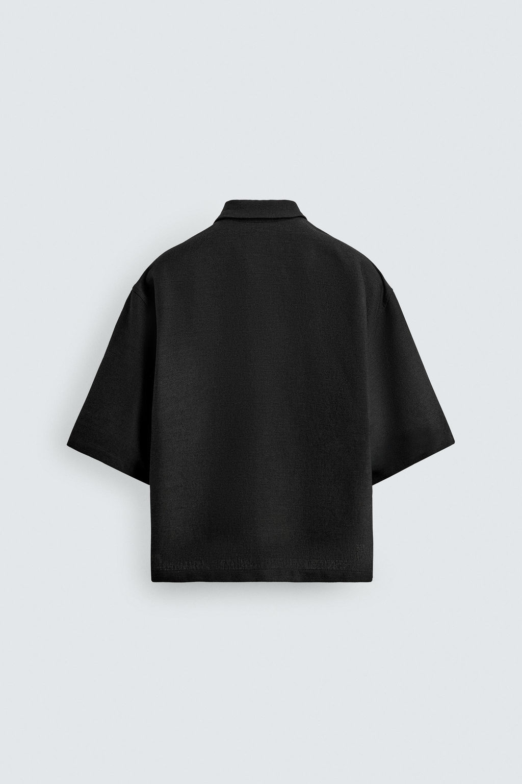 CAMISA BOXY FIT ESTRUCTURA / Negro - Zara фото 8