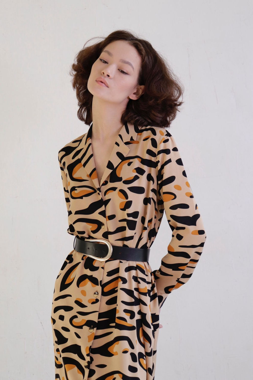 Платье-рубашка с английским воротником принт - Martichelli фото 153