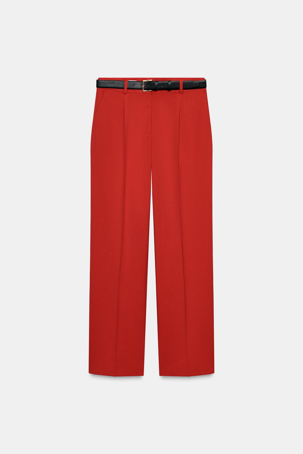STRAIGHT-LEG TROUSERS WITH BELT - Zara фото 5