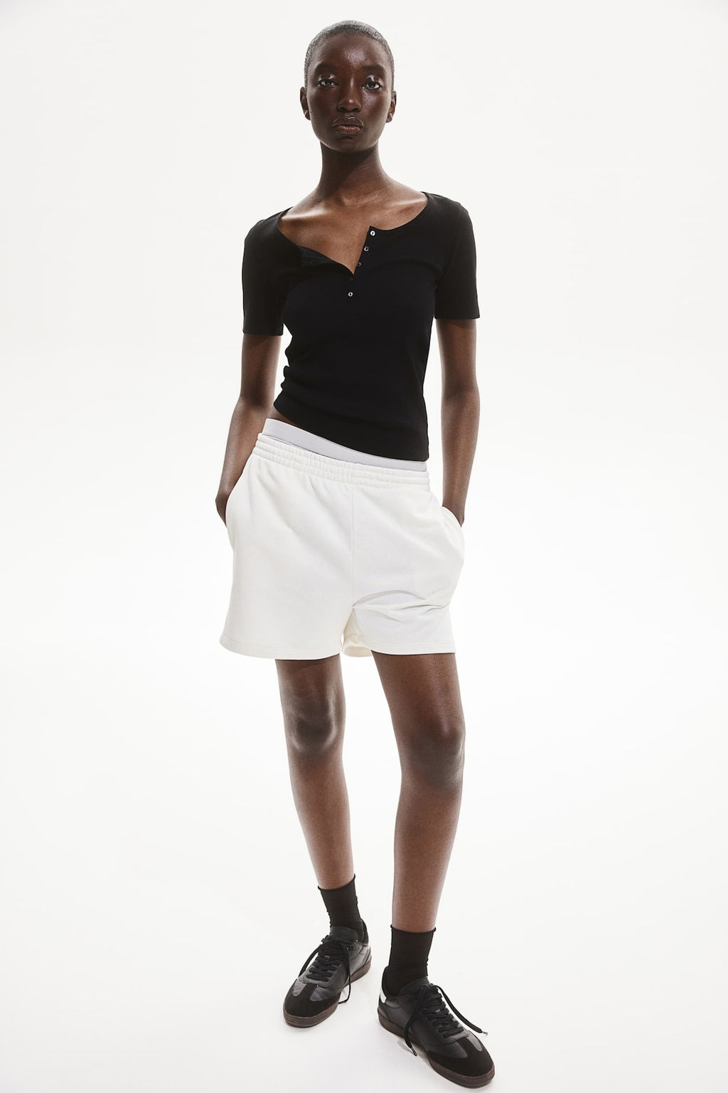 Camiseta de canale con cuello panadero - H&m фото 3