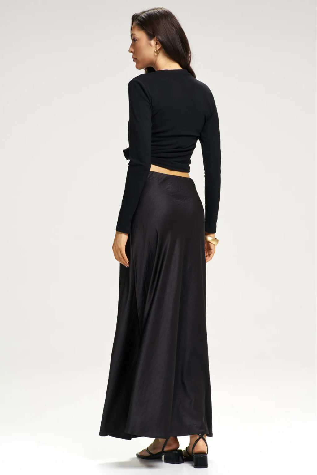 Юбка-годе атласная Black