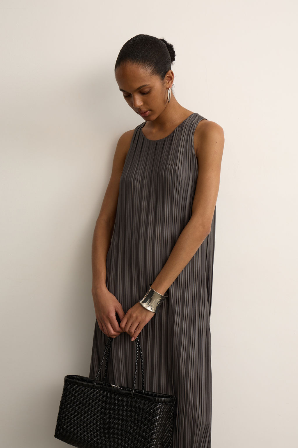 Платье миди плиссе - Mollis фото 4