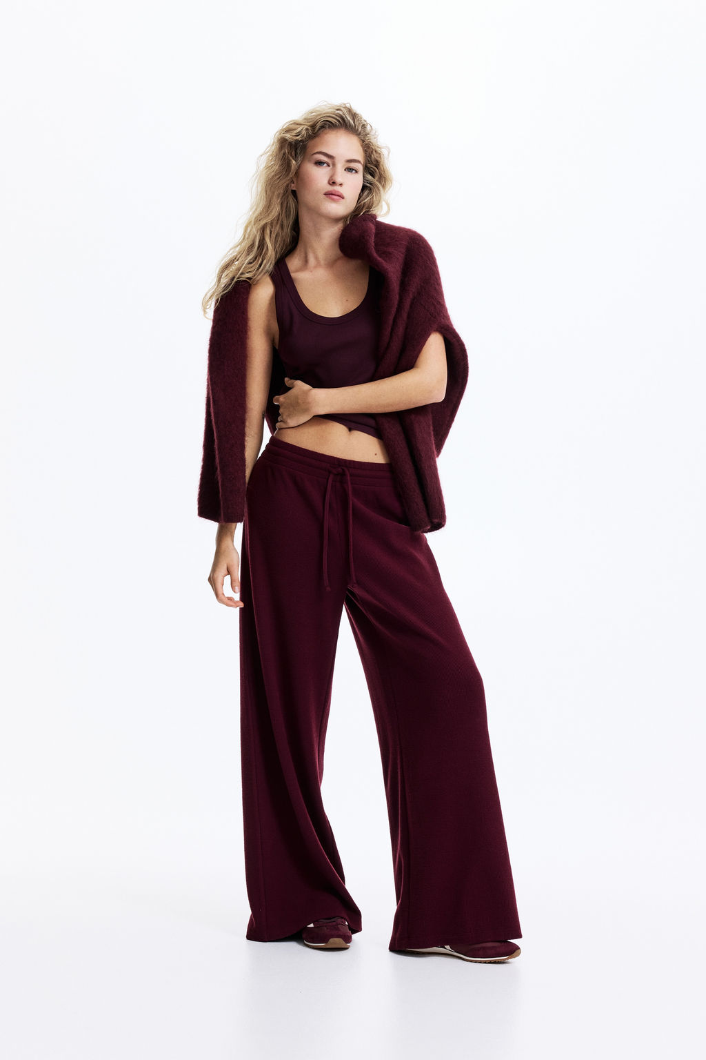 Pantal?n gofrado con cord?n de ajuste - H&m фото 8