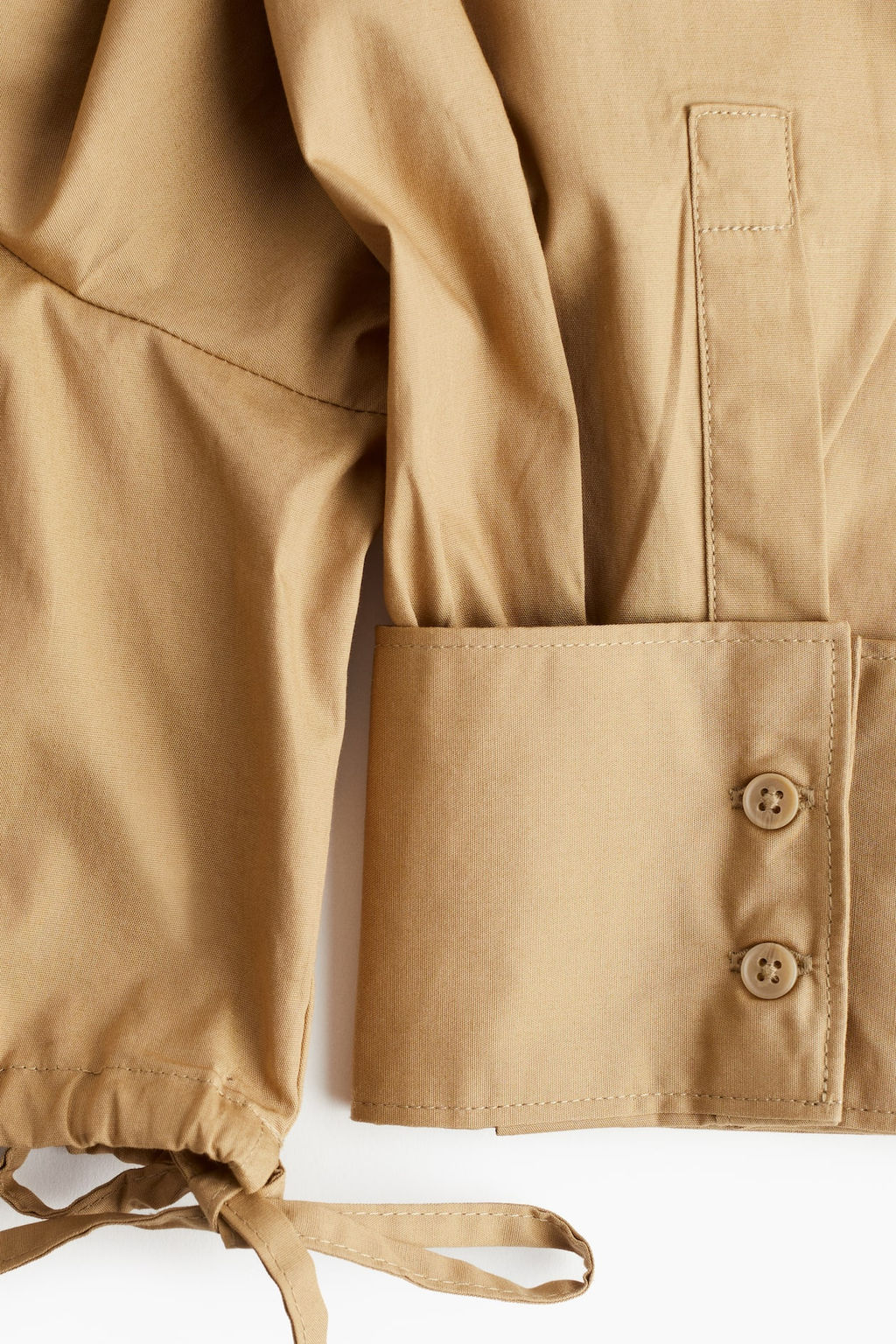 Camisa cropped con cordon de ajuste - H&m фото 7