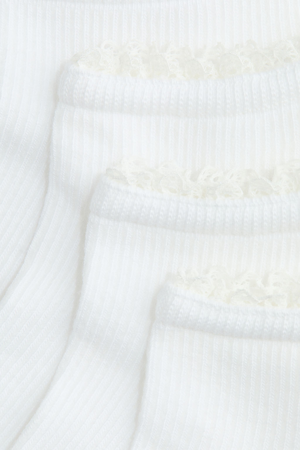 Pack de 2 calcetines sin ca?a ribeteados en encaje - H&m фото 3