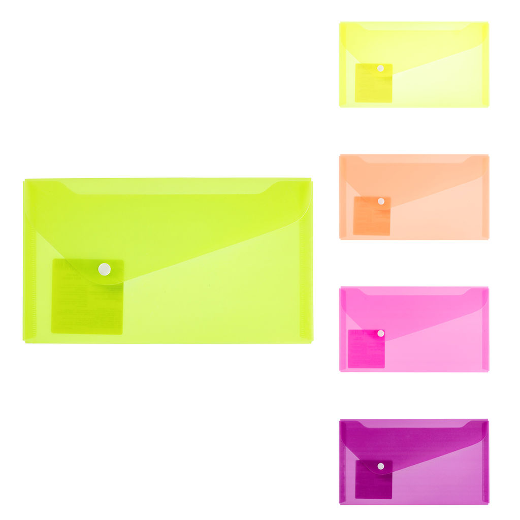 Expert Complete Trend NEON Папка-конверт с кнопкой travel 180 мкм волокно 12 шт. розовый EC211130113