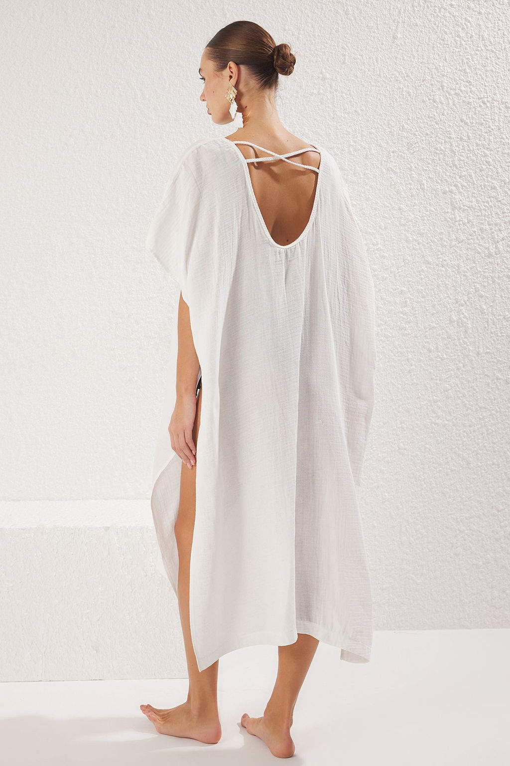 Kiremit Dokuma Muslin Plaj Uzun Plaj Kimono&Kaftan TBESS25KM00016 - Trendyolmilla фото 9