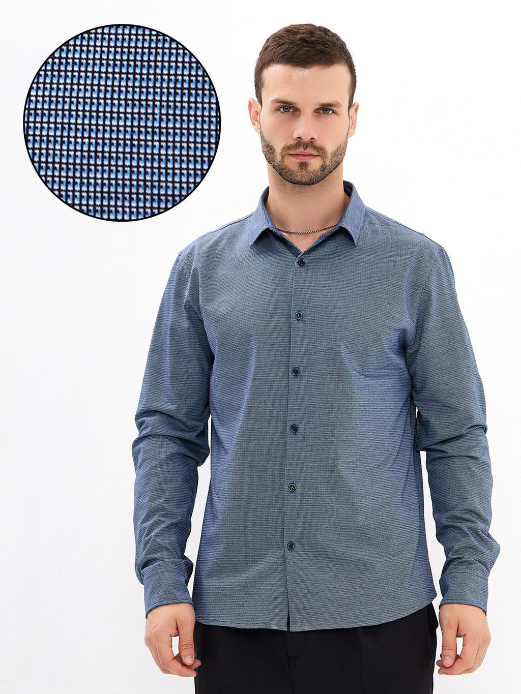 Рубашка трикотажная мужская GREG SK233/131/6952/ZN/1