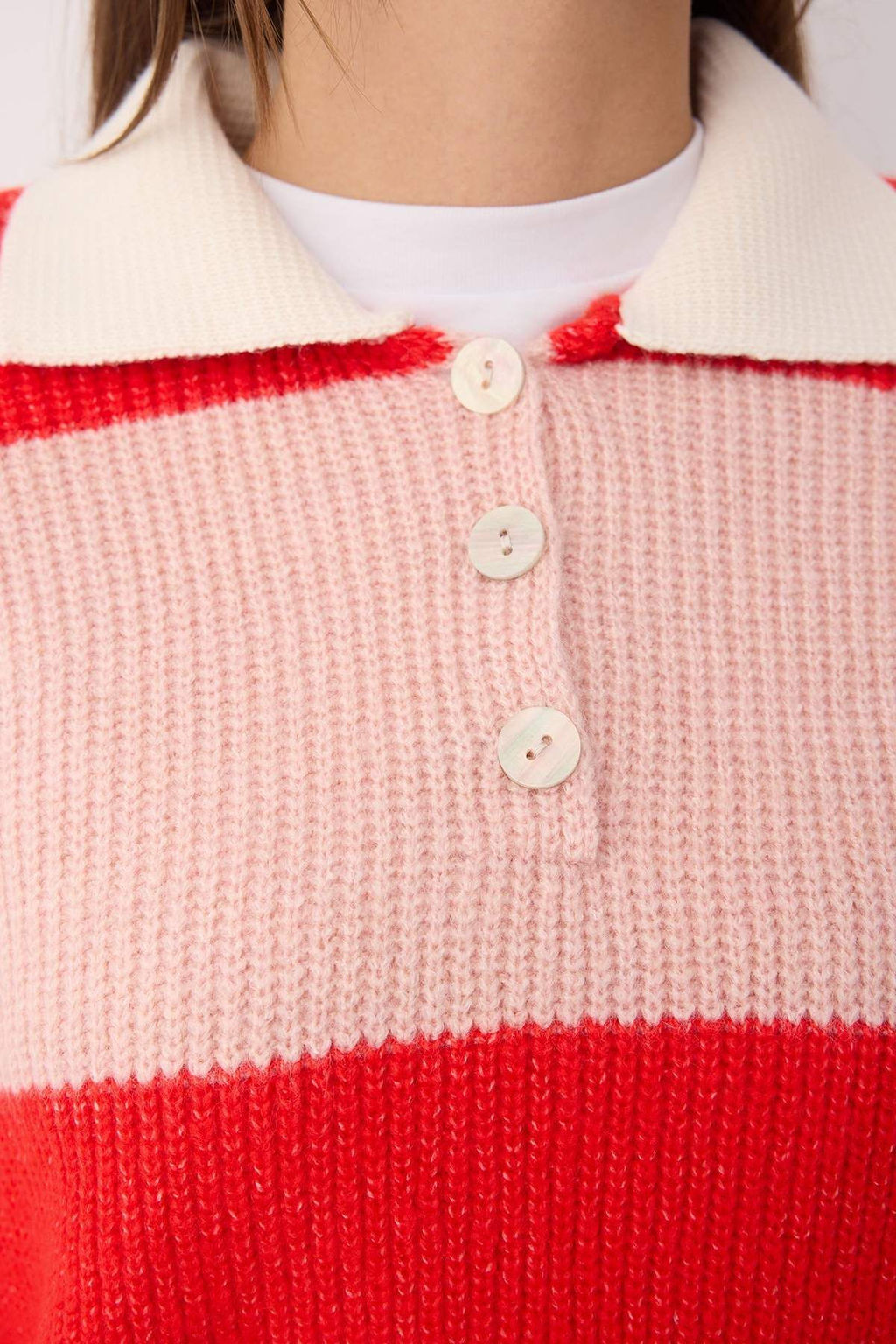 Lacivert Yumusak Dokulu Polo Yaka Triko Kazak TWOAW26KZ00038 - Trendyolmilla фото 10