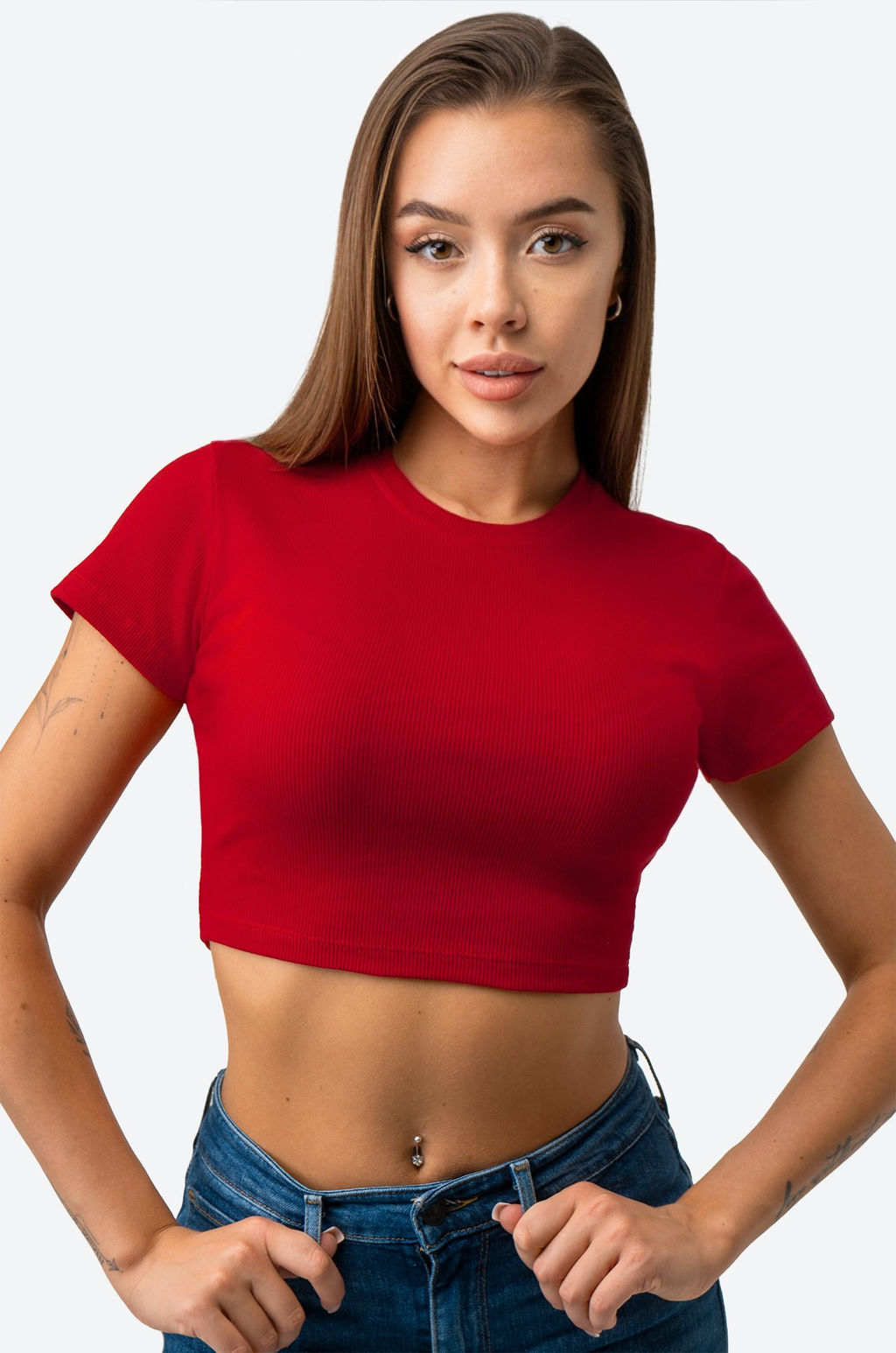 Женский укороченный топ в рубчик Happy Fox фото 6