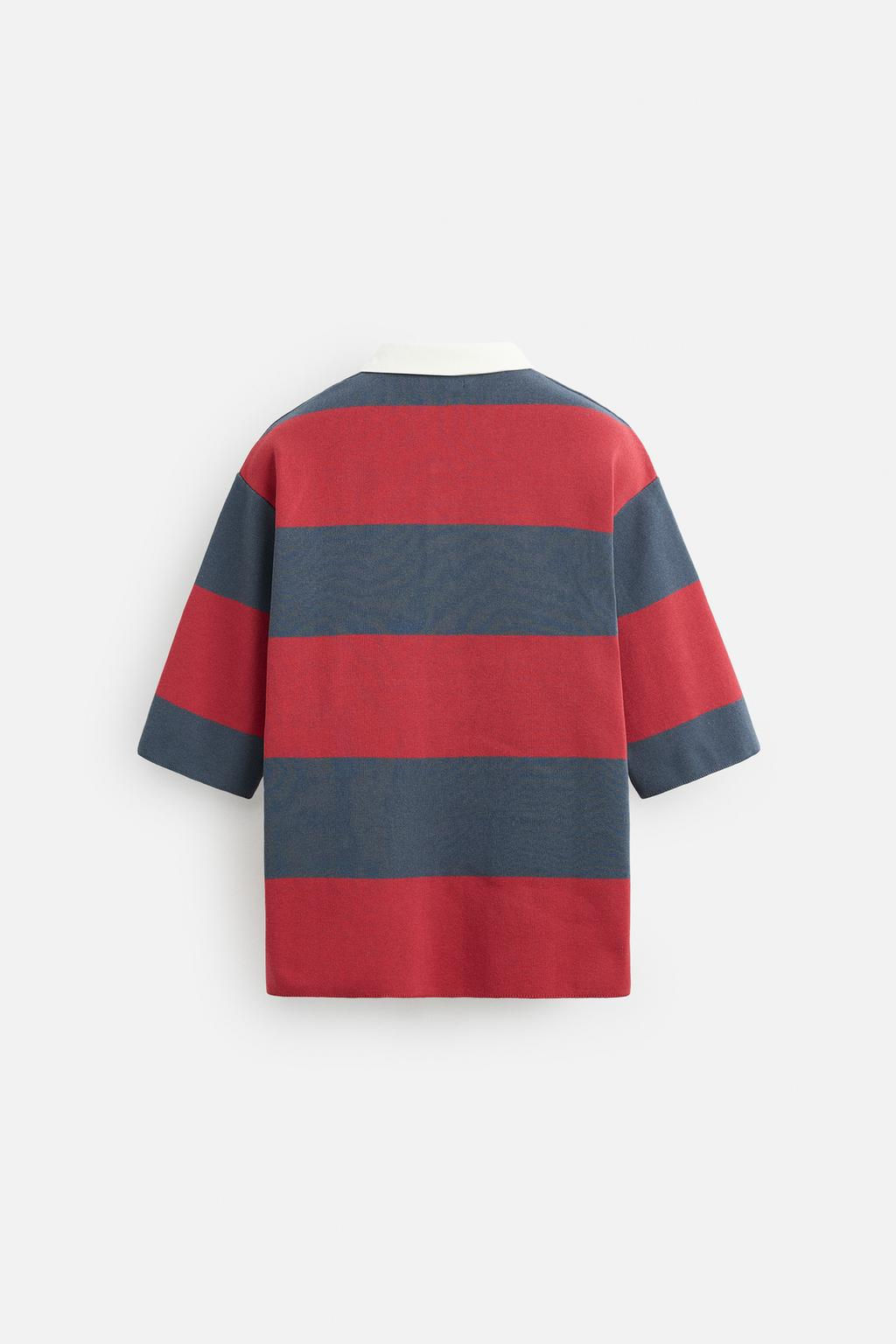 STRIPED KNIT POLO SHIRT - Zara фото 9
