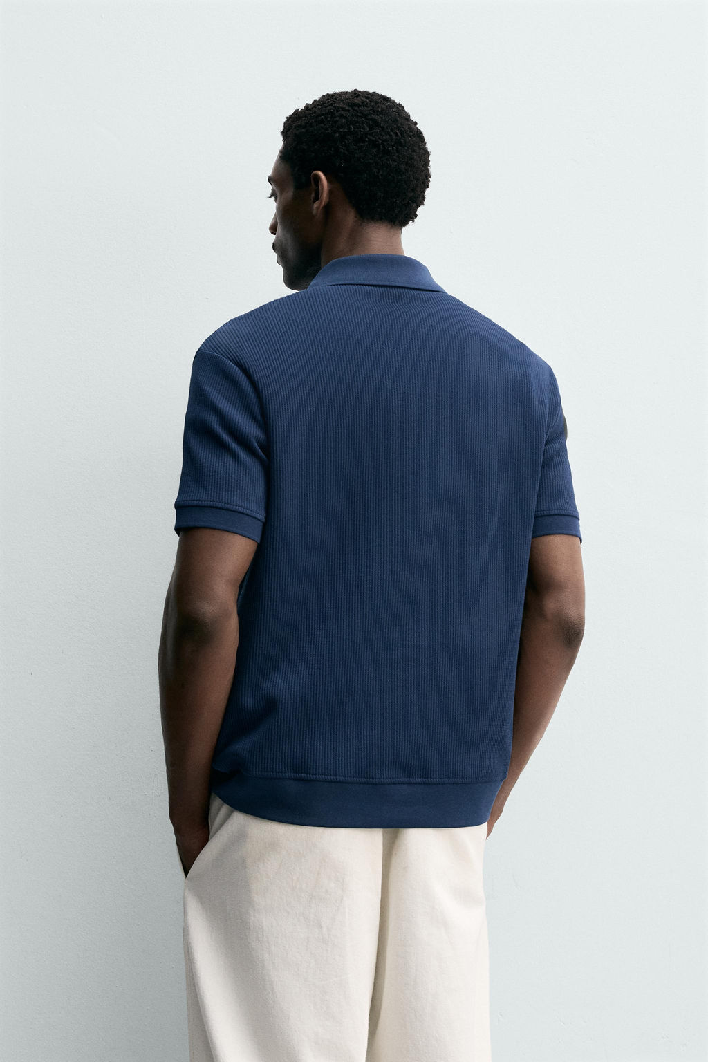 POLO ESTRUCTURA VERTICAL / Azul noche - Zara фото 3