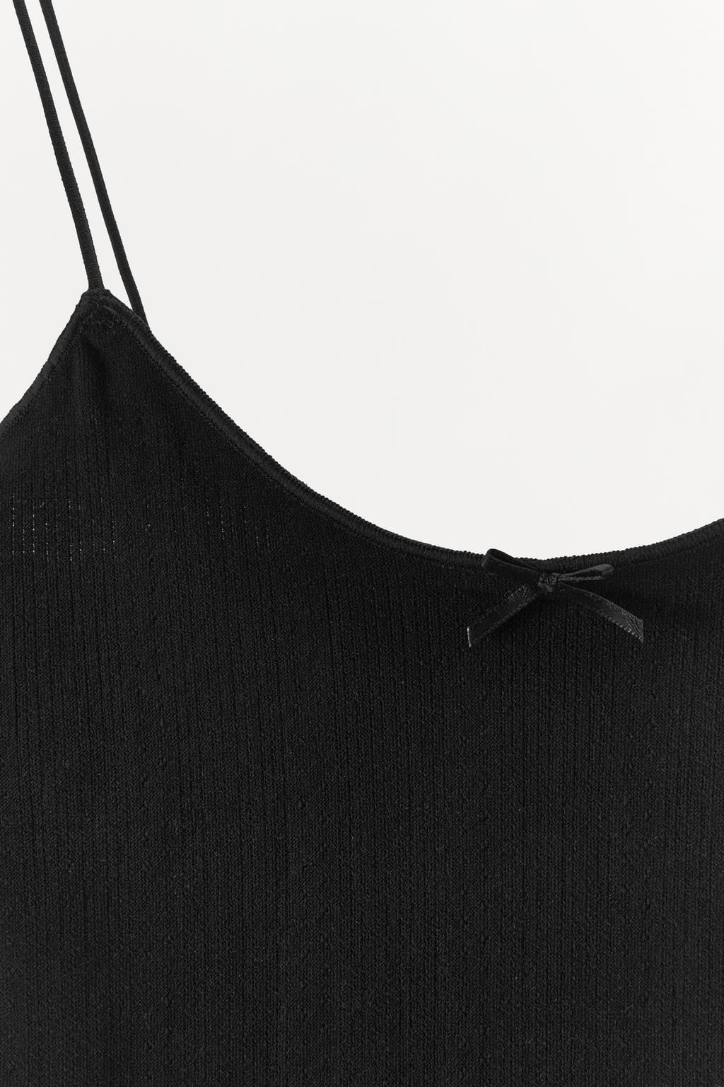 POINTELLE STRAPPY TOP WITH SATIN BOW - Zara фото 15