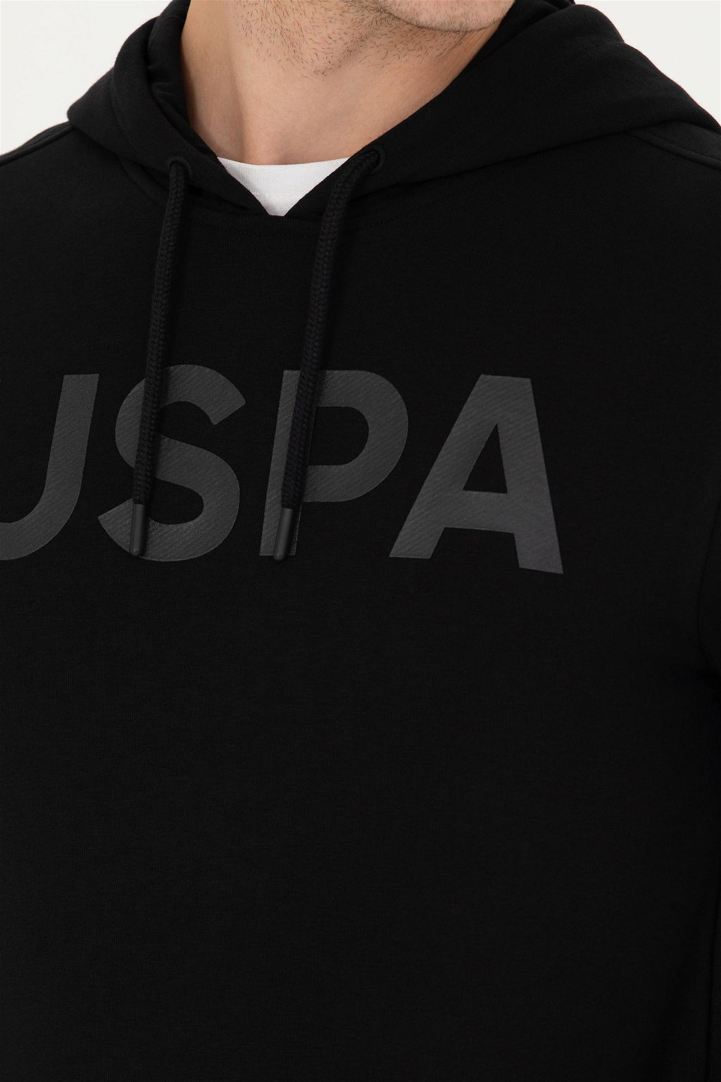 U. S. Polo Assn Мужская черная базовая толстовка с капюшоном - U.s. polo assn фото 7