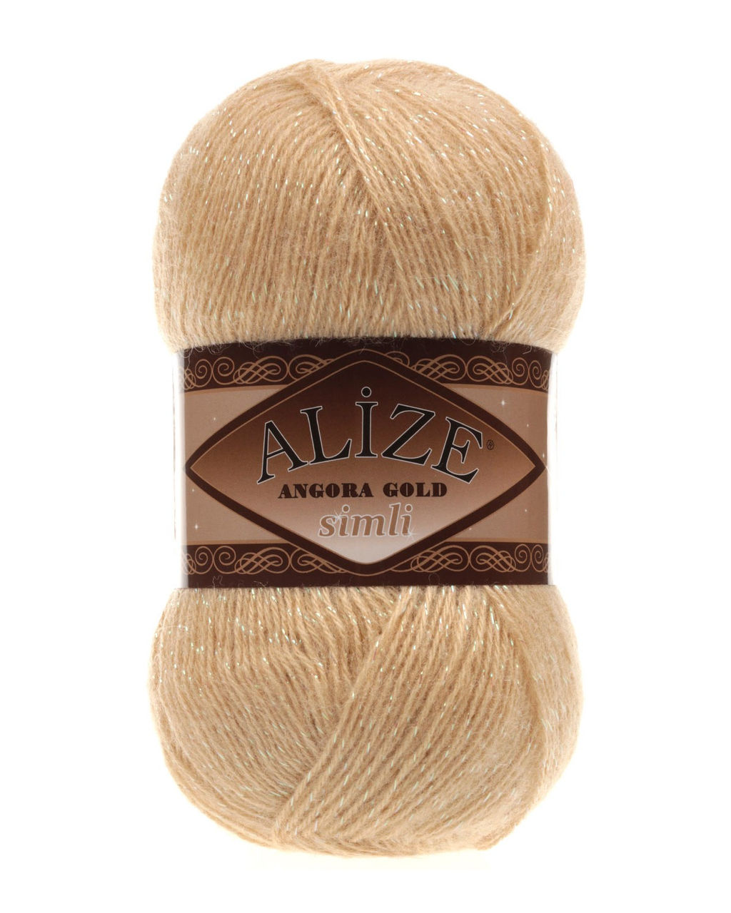Ангора голд сим (Angora gold sim) пряжа Alize 20%шерсть 5%метанит 75%акрил 5х100г/500м фото 34