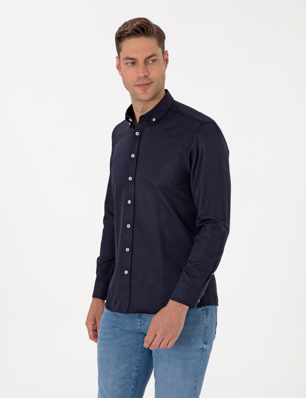 Lacivert Regular Fit Uzun Kollu G_mlek - Pierre cardin фото 3