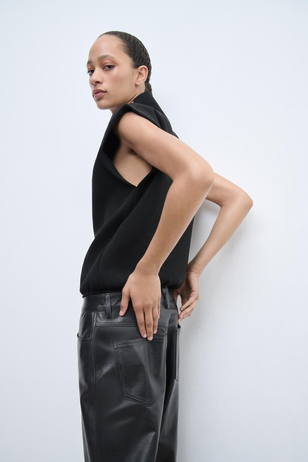 PLAIN STITCH HIGH NECK TOP - Zara фото 4