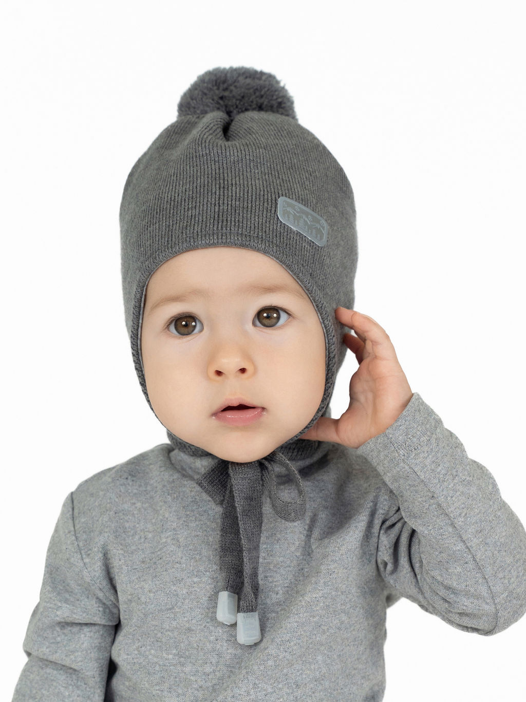 Шапка вязаная меланж Ш-108 (48-50)