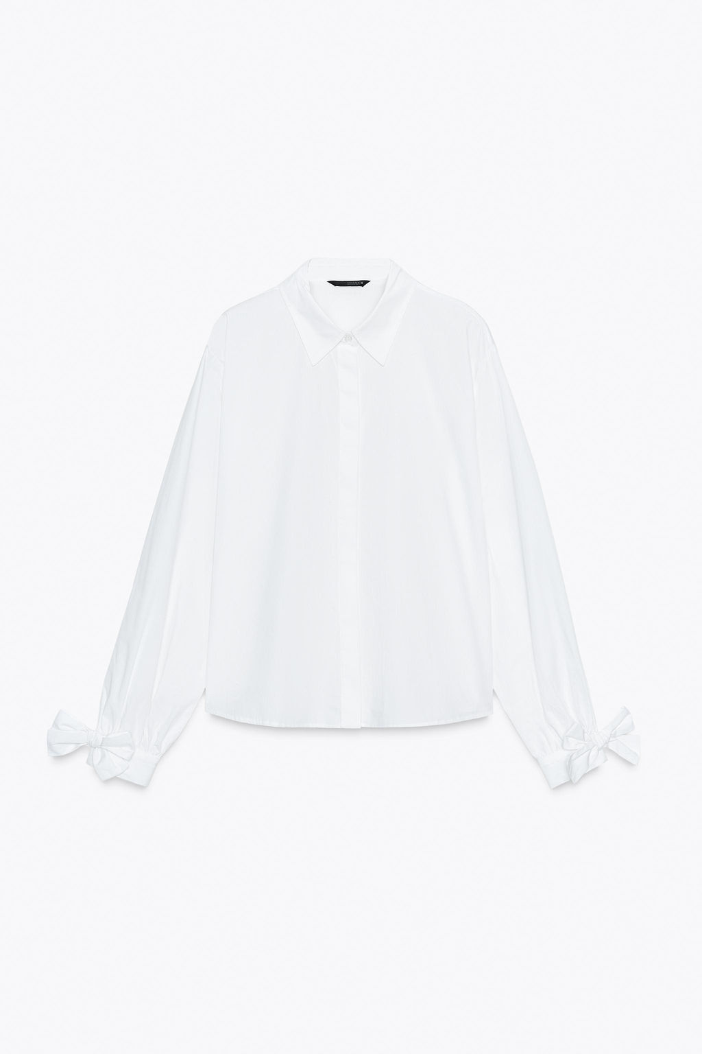 POPLIN SHIRT WITH TIES - Zara фото 5