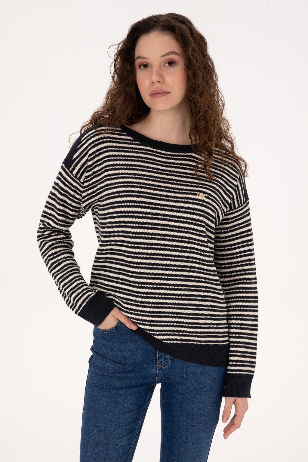 Kad_n Lacivert Kazak