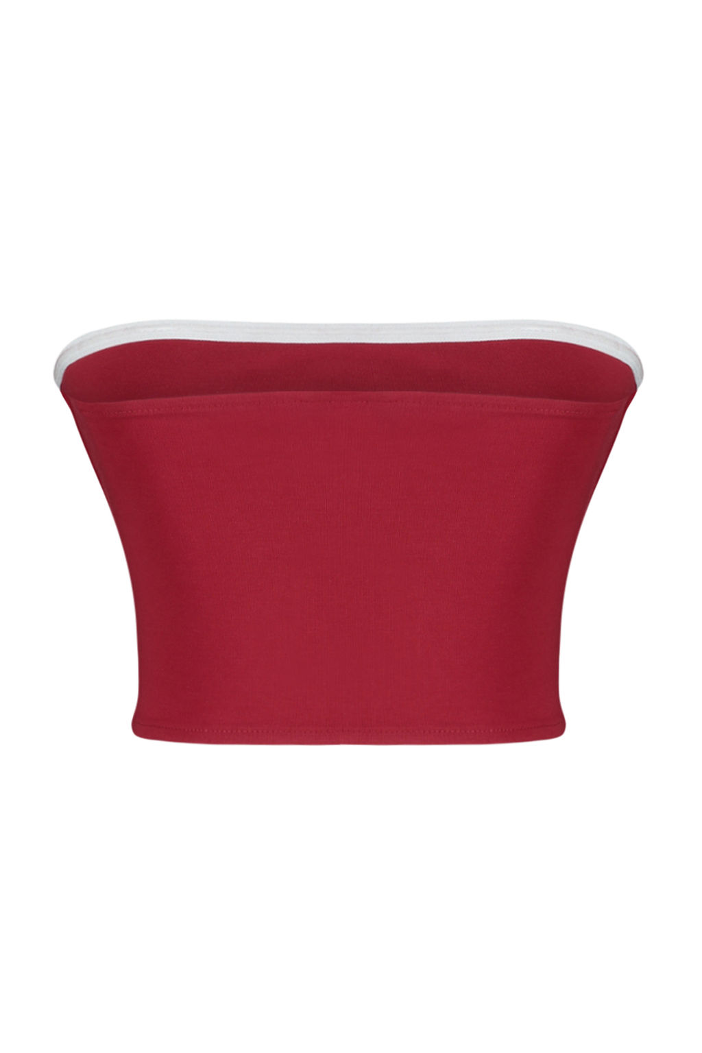 Trendyolmilla Ekru Fitted Straplez Yaka Crop Esnek Orme Bluz TWOSS24BZ00055 фото 8