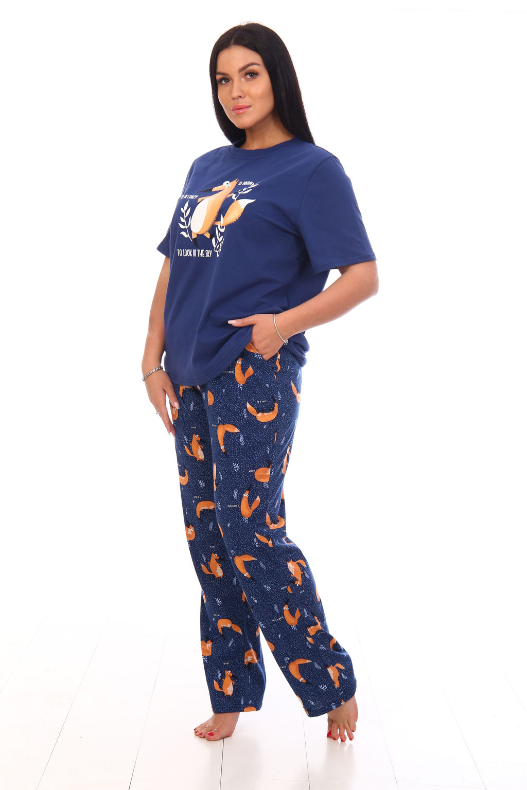 РАСПРОДАЖА Пижама Фэмилилук-лиса_136/индиго - Ihomelux фото 5