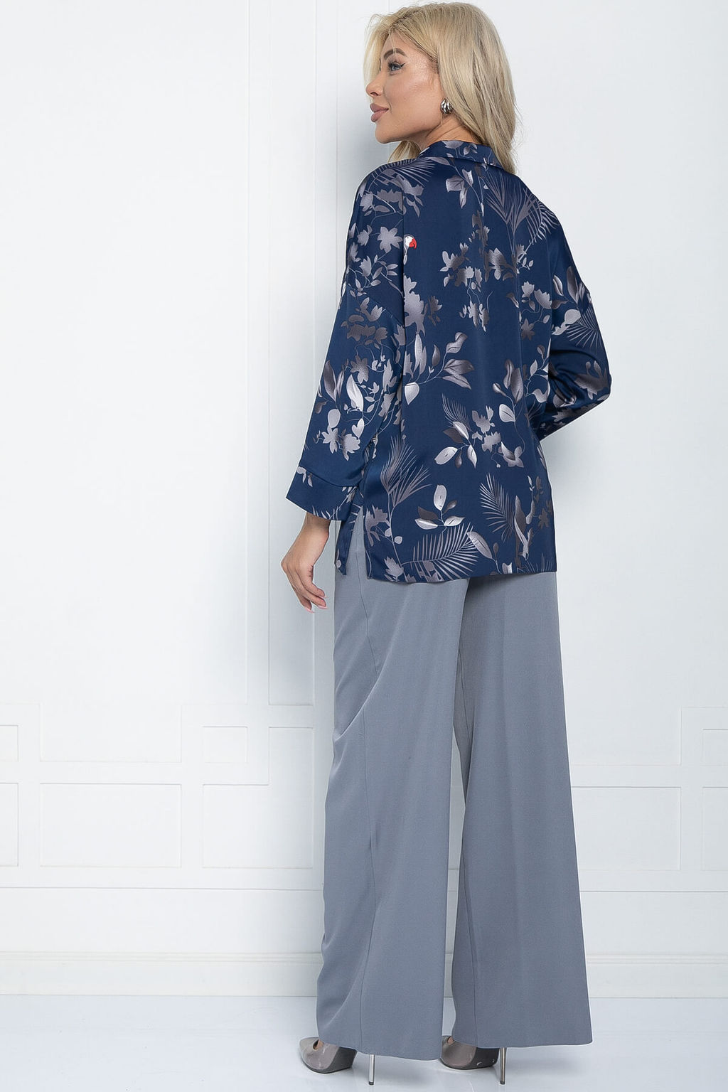 Костюм Осенний шик (синий птицы) К10939 - Lt collection фото 2