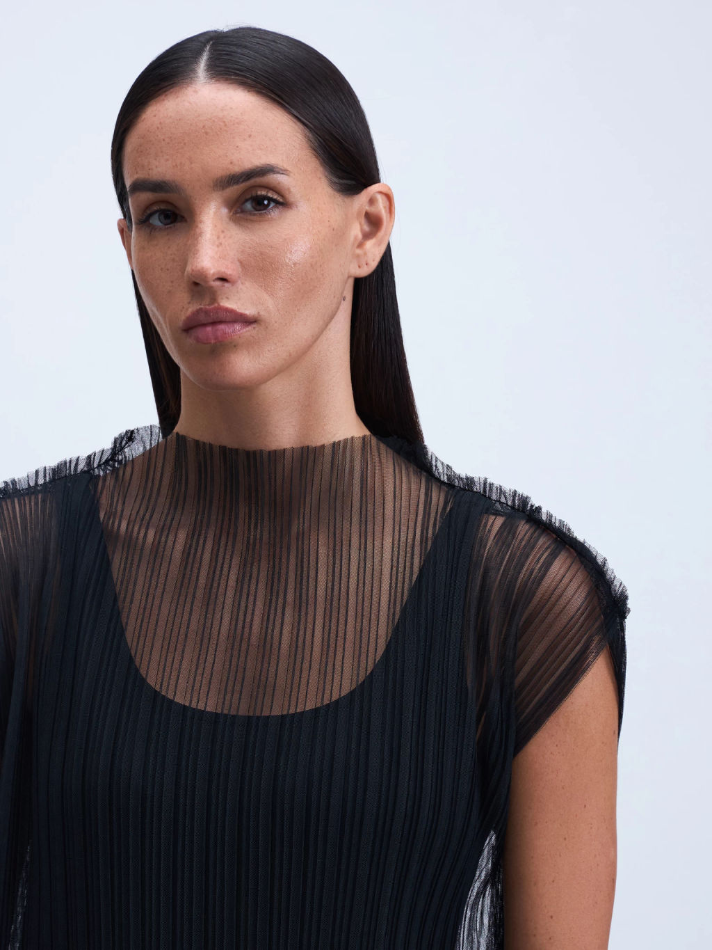 Платье миди с декоративной сеткой / Zarina  фото 6