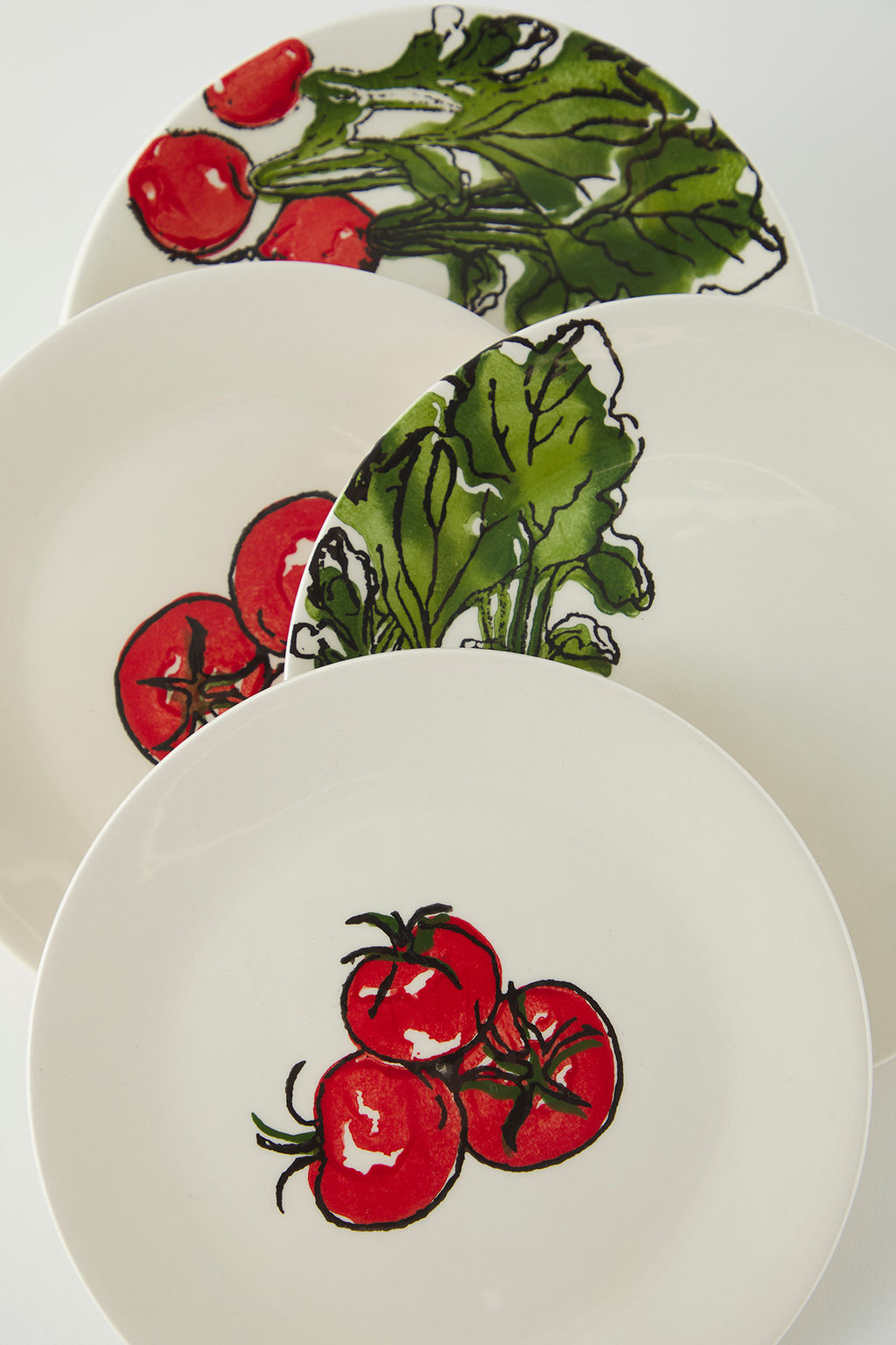 Trendyolmilla Home 4lu Seramik Bask?l? Pasta/Tatl? Tabag? Seti 19cm TPHSS25TBK00009  фото 4