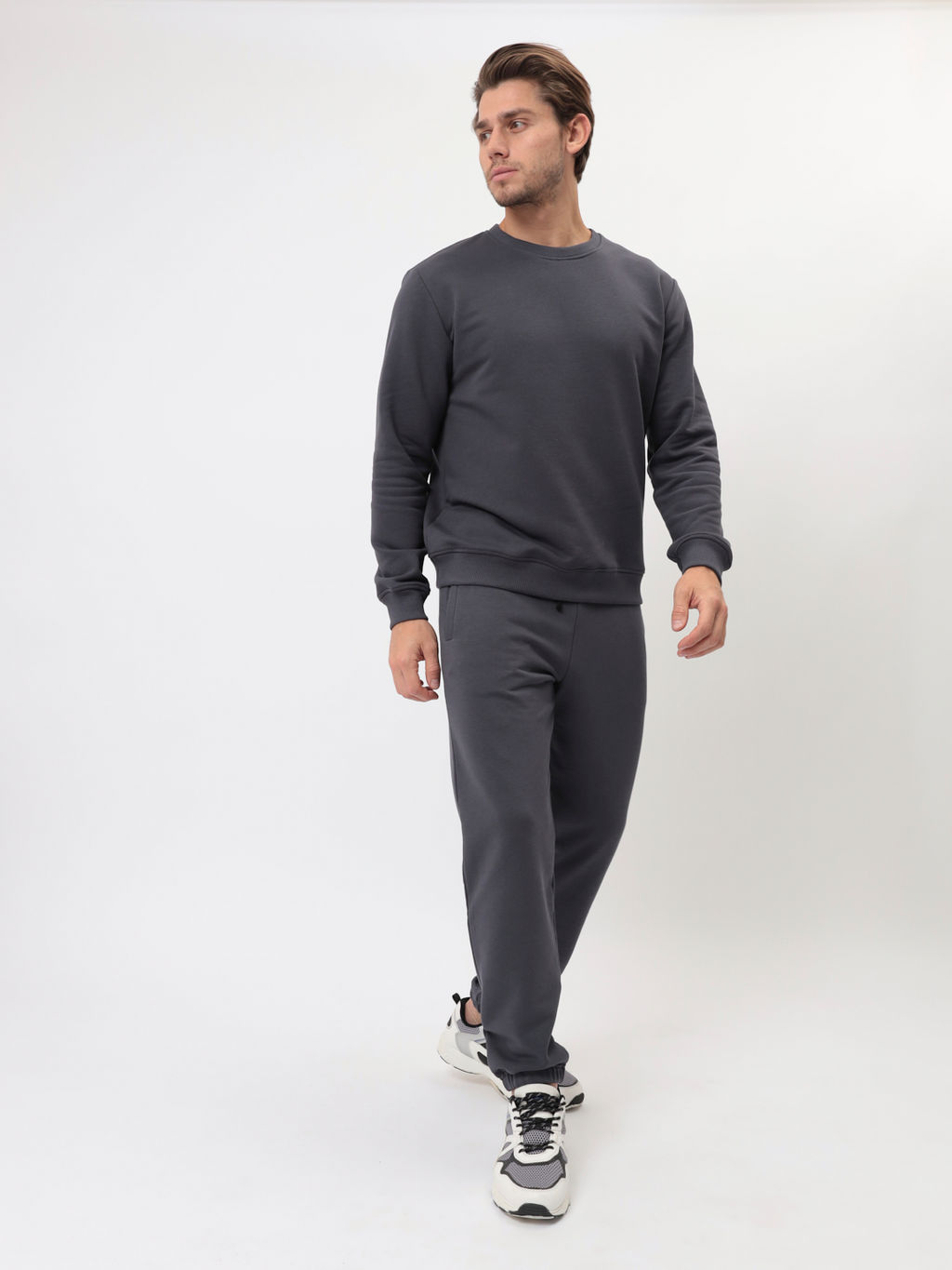 Свитшот мужской GREG G121-OZ03-50 (т.серый) фото 5