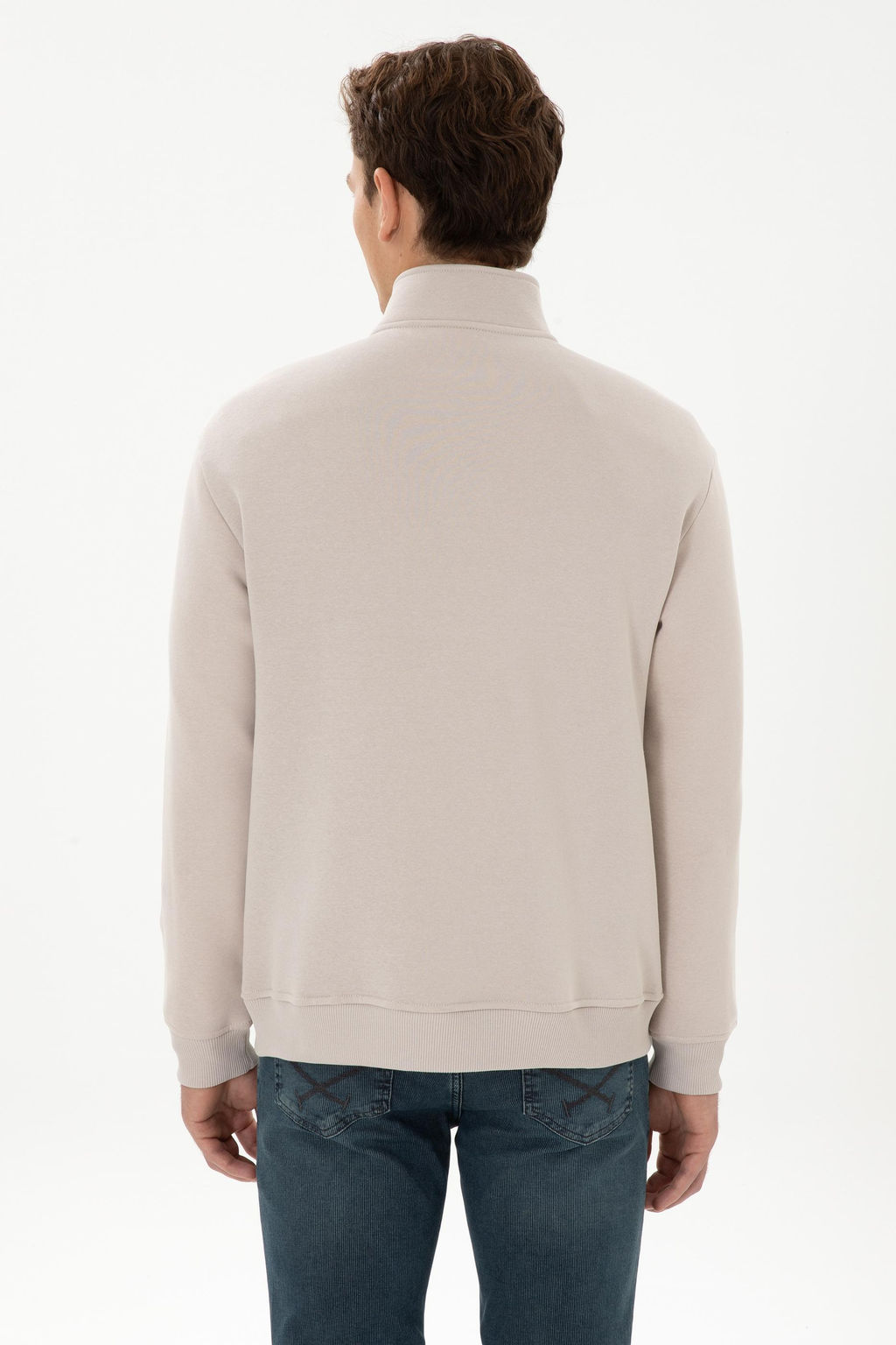 Erkek Comfort Fit Yar_m Fermuarl_ Ta_ Sweatshirt - U.s. polo assn фото 5