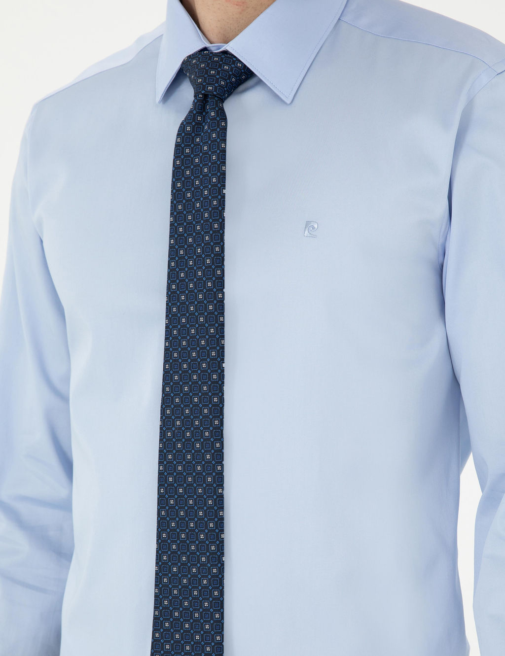 Koyu Mavi Slim Fit Uzun Kollu Basic G_mlek - Pierre cardin фото 7