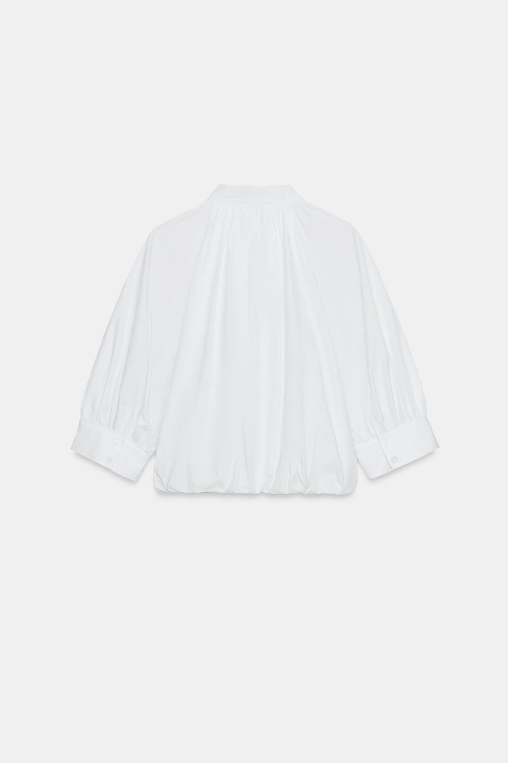 CAMISA MANGA ABULLONADA ZW COLLECTION / Blanco - Zara фото 6