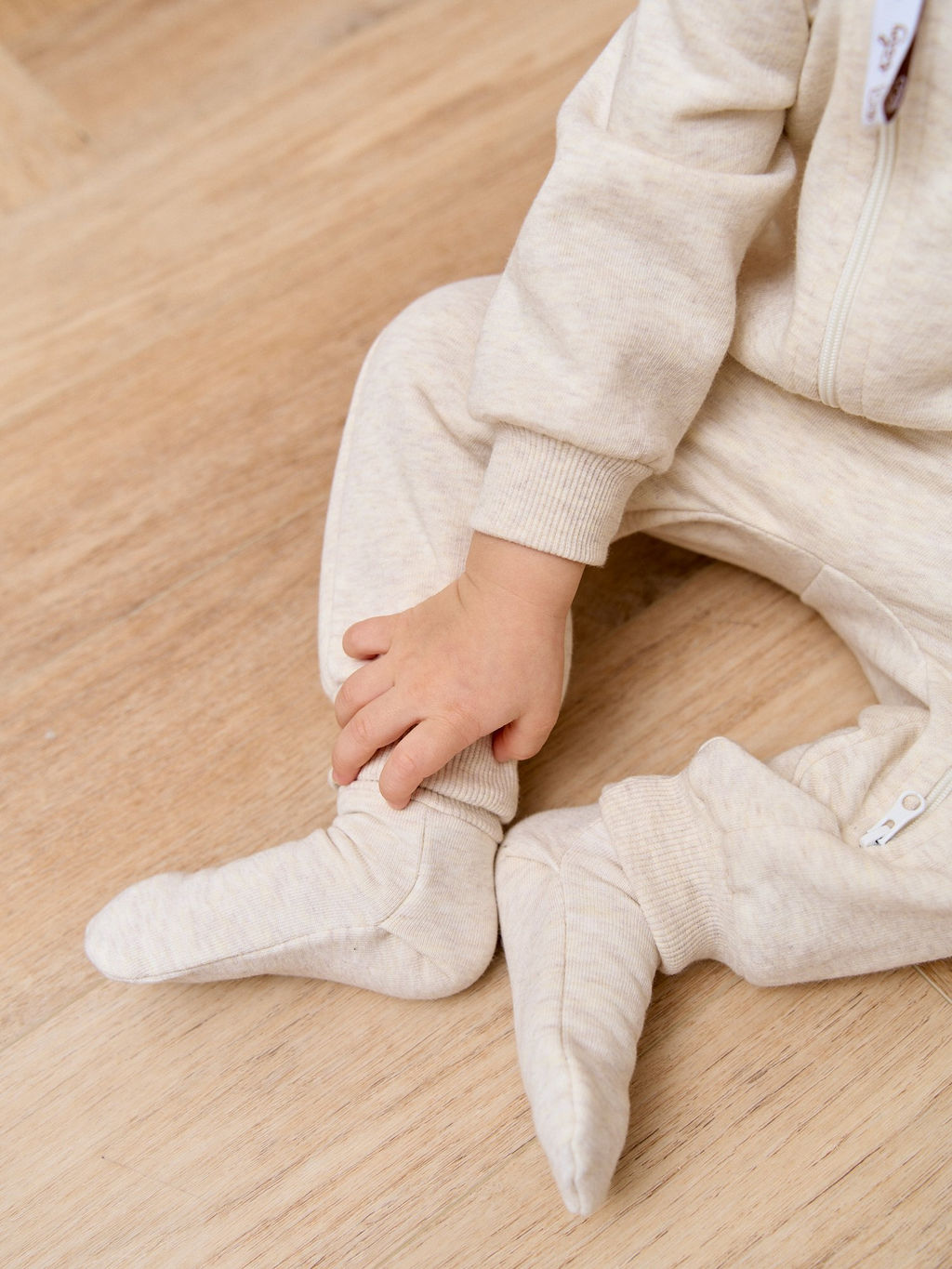 Носочки из футера Ванильный пудинг 0+ - Bungly фото 2