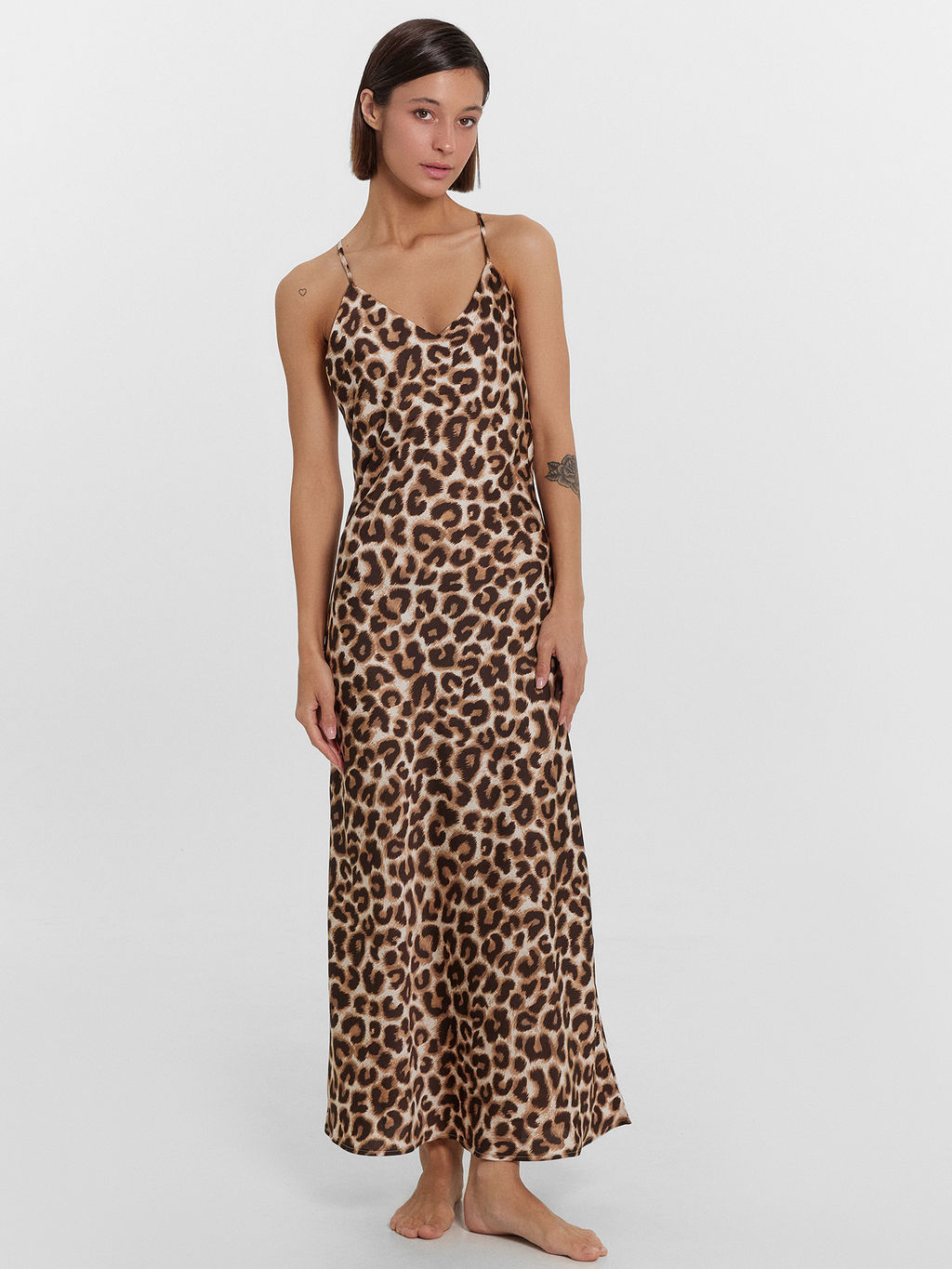 Платье женское домашнее с леопардовым принтом леопард 152649