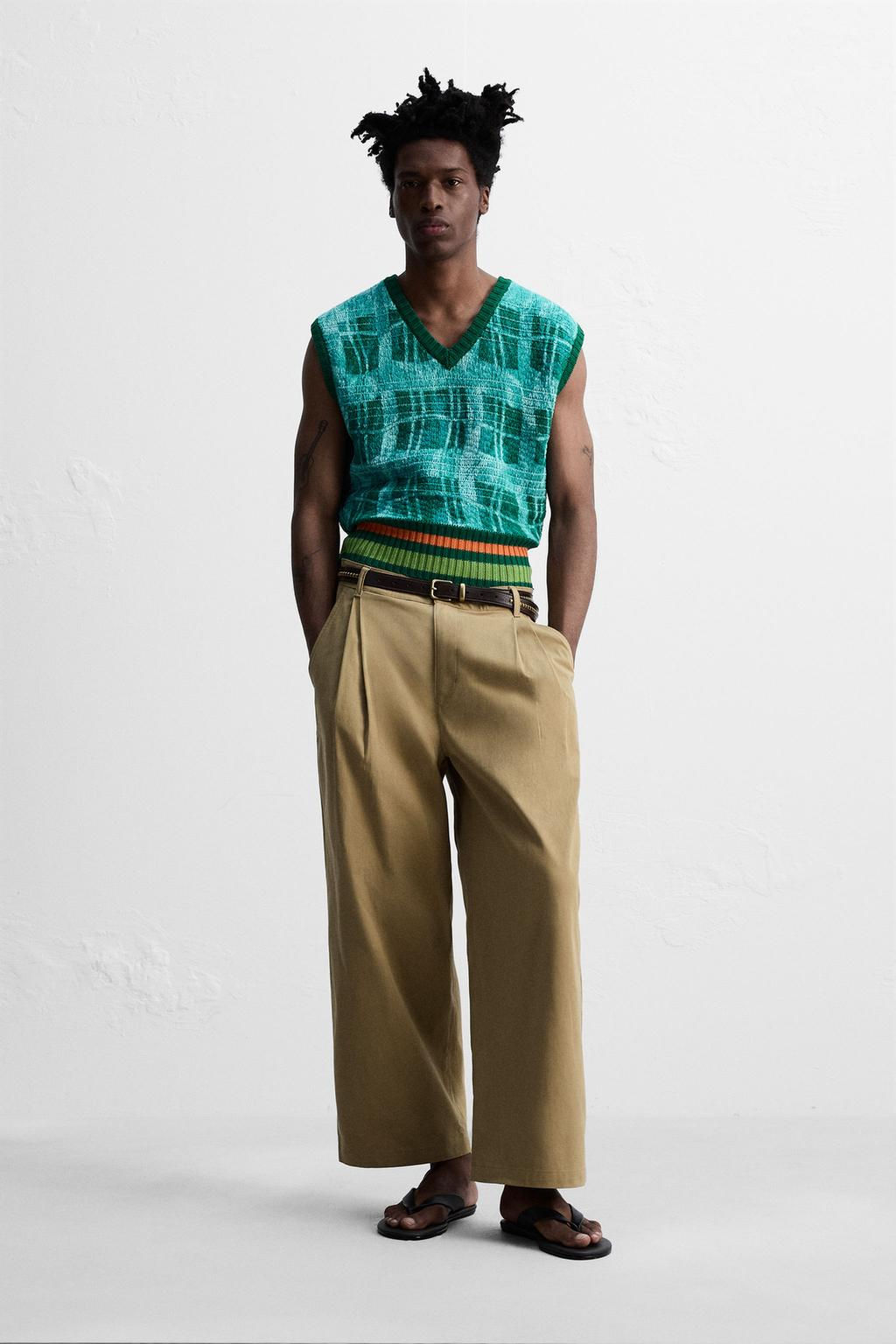 PLEATED WIDE-LEG TROUSERS - Zara фото 2