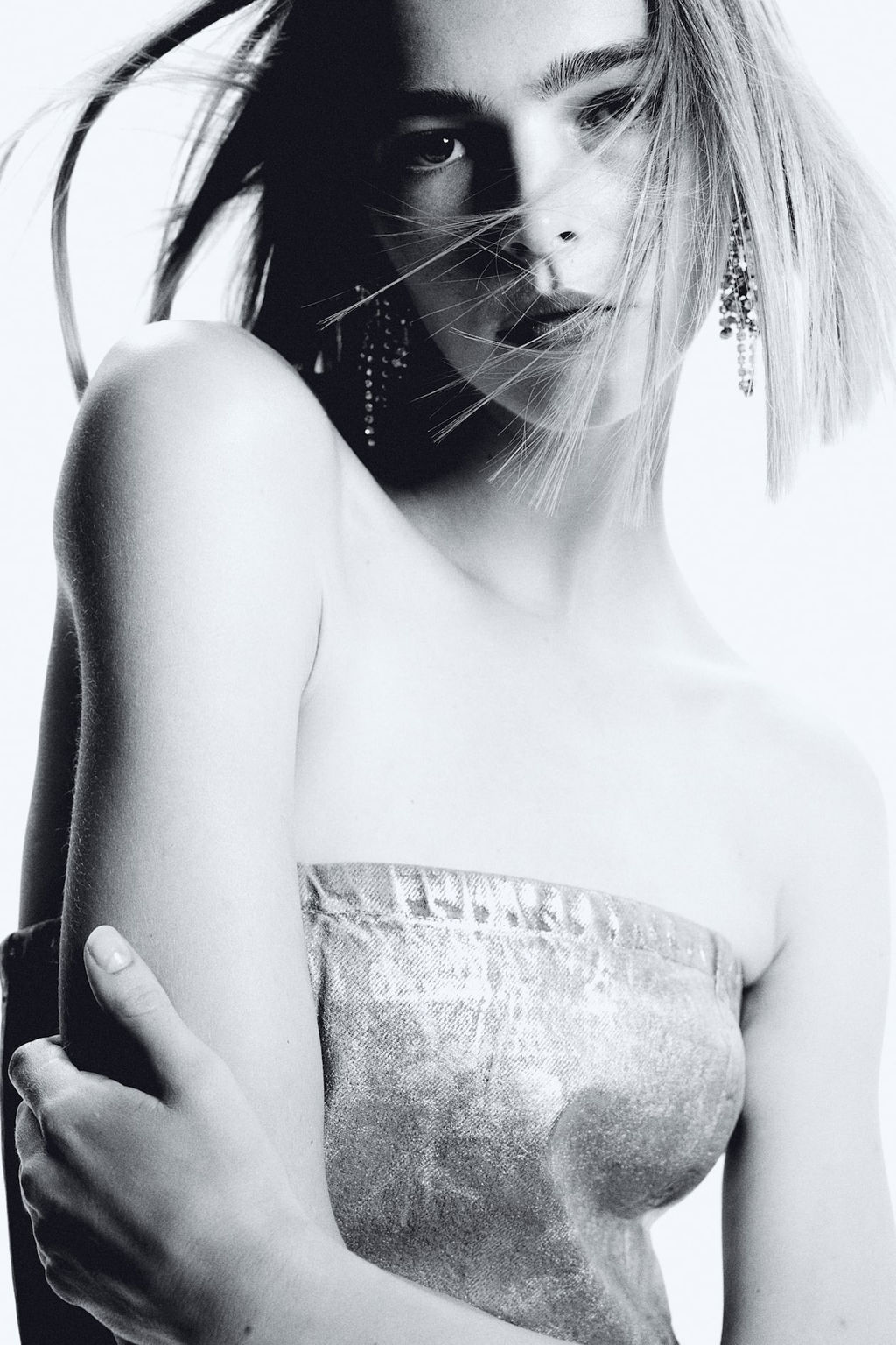 Vestido bandeau en denim brillante - H&m фото 3