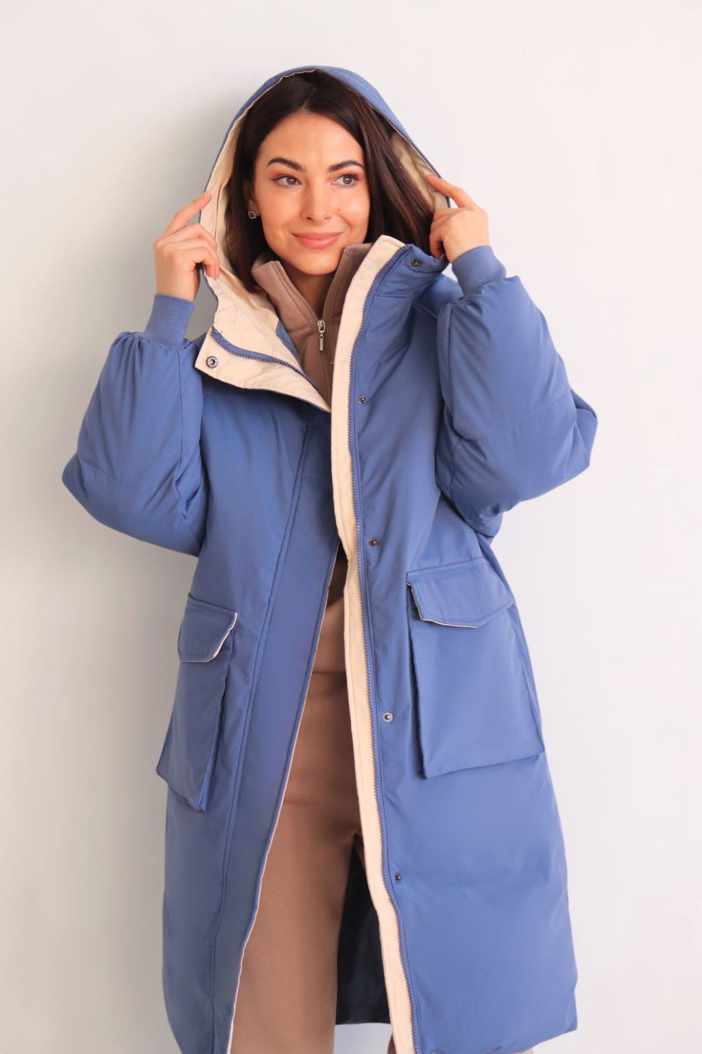 Martichelli Пальто демисезонное голубое  фото 4