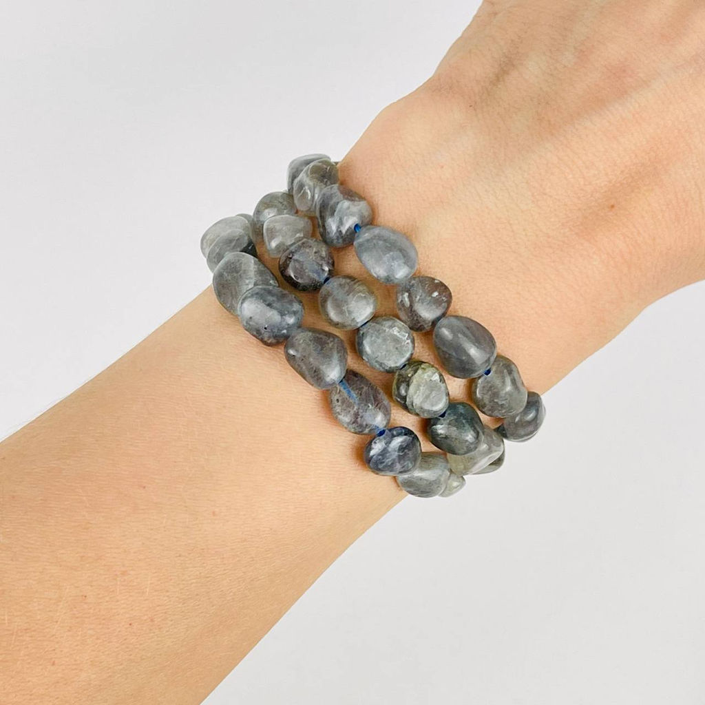 Бусины для украшений из Лабрадора (галтовка) 40 см