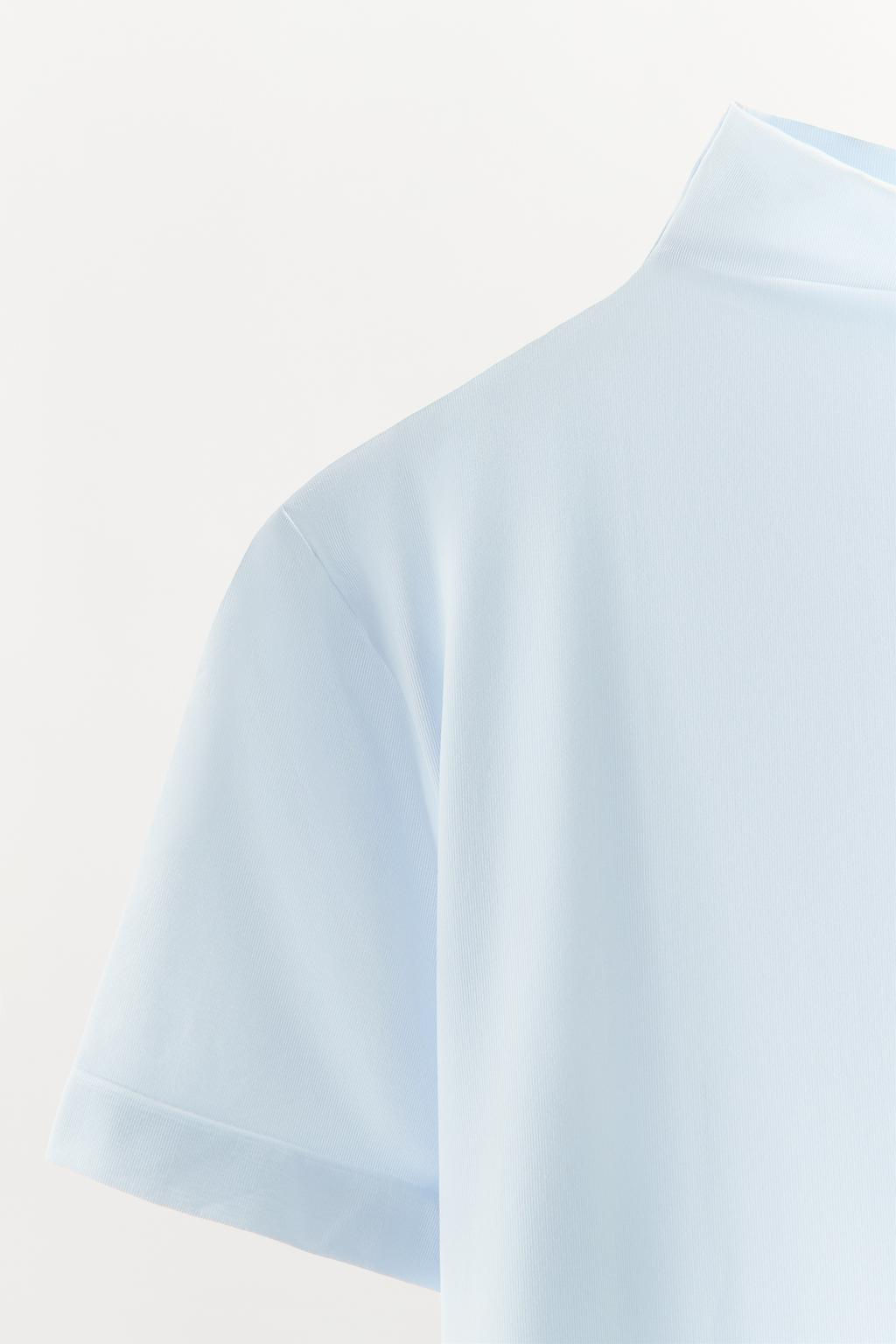 HIGH NECK TOP WITH POLYAMIDE - Zara фото 8