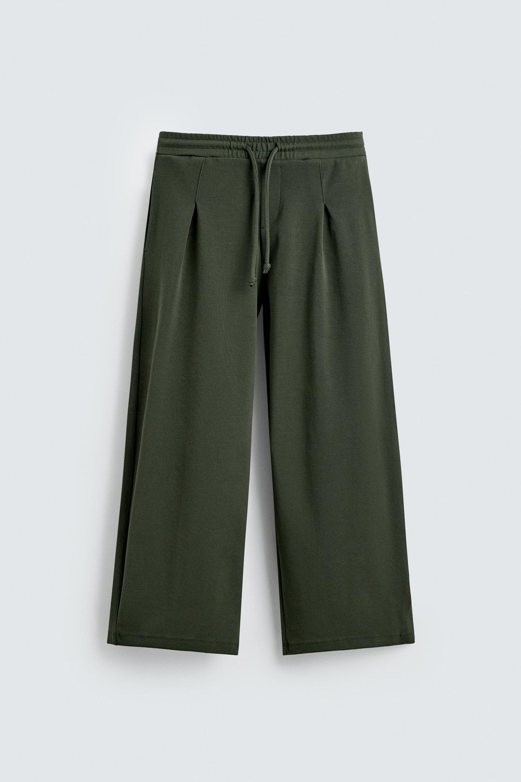 WIDE-LEG PLEATED JOGGER TROUSERS - Zara фото 7