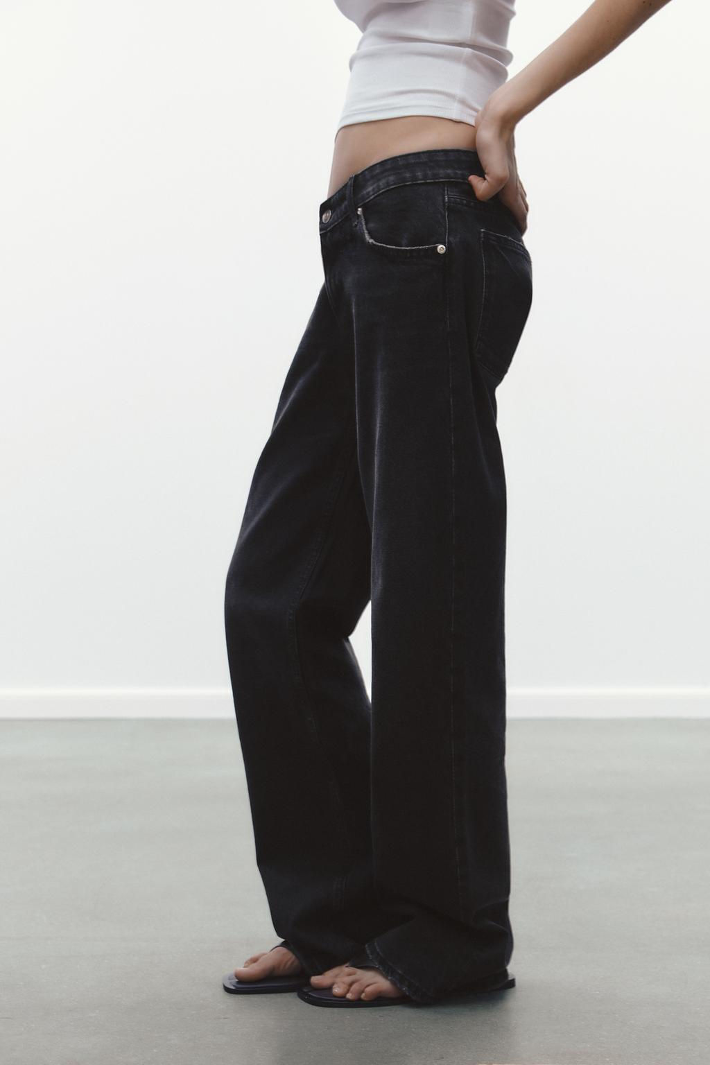 TRF WIDE-LEG LOW-RISE JEANS - Zara фото 18