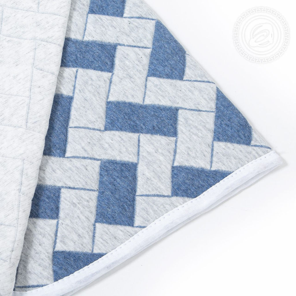 Домино синее 100*150/1 шт. Детские одеяла-покрывала (трикотаж)