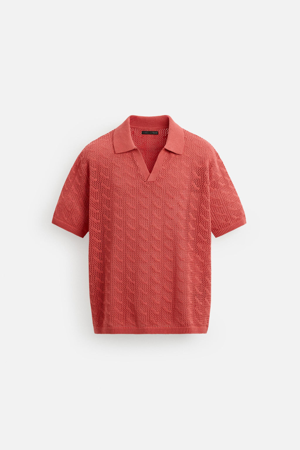 OPEN KNIT POLO SHIRT - Zara фото 7