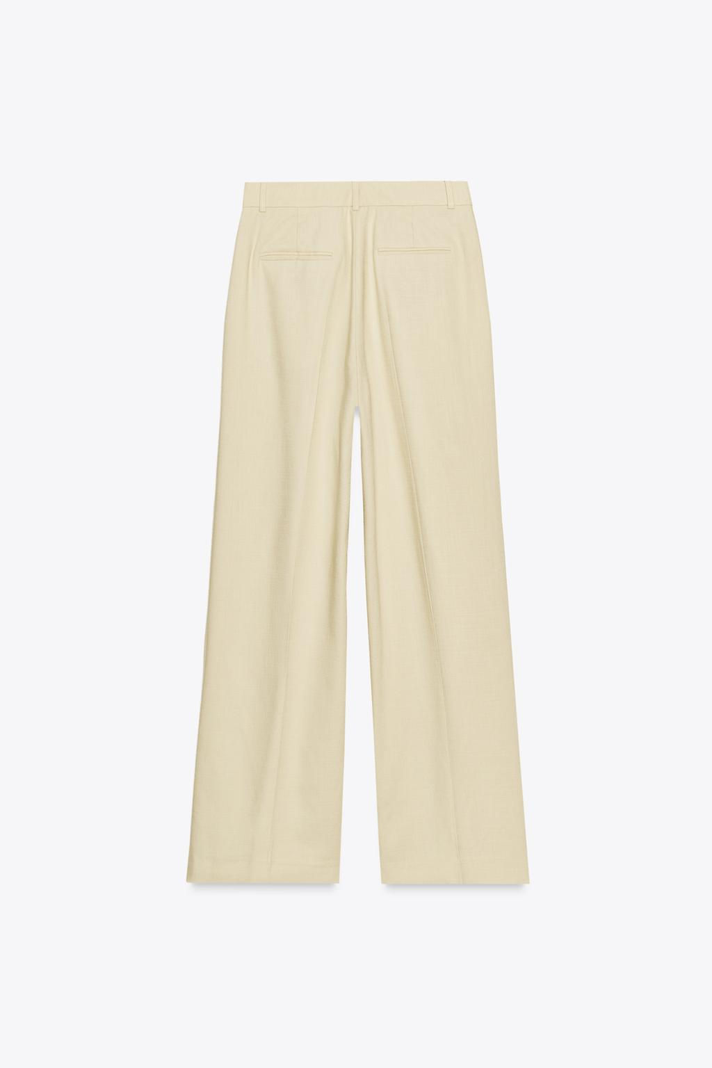 ZW COLLECTION WIDE-LEG DARTED TROUSERS - Zara фото 8