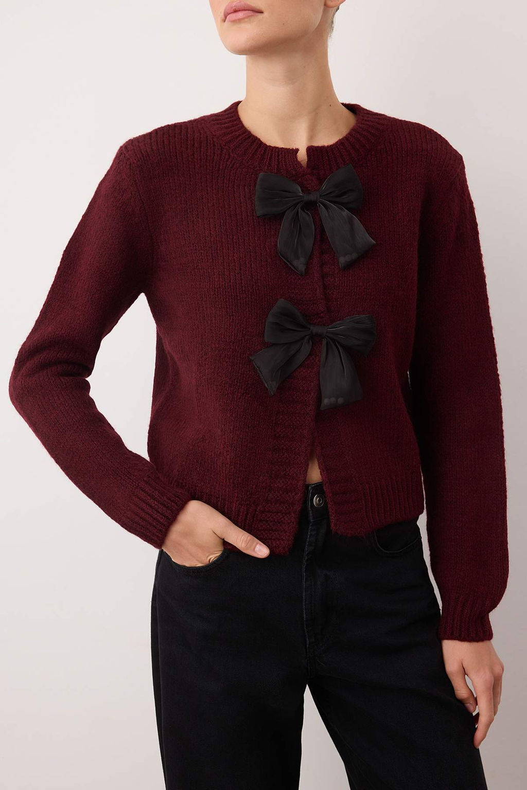 Tas Bisiklet Yaka Kurdele Detayl? Triko H?rka TWOAW26HI00236 - Trendyolmilla фото 7