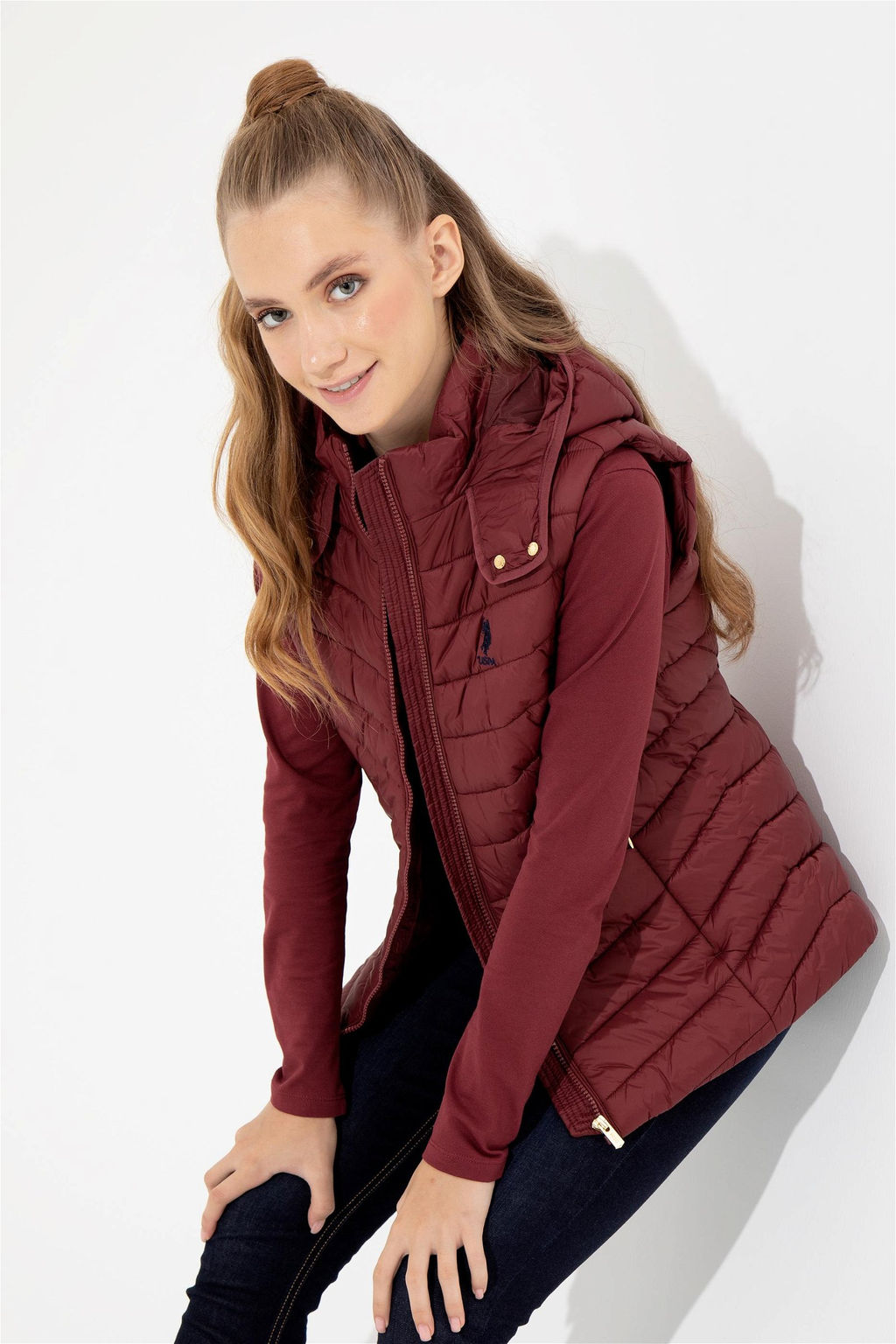 Женский красный жилет Неожиданная скидка в корзине - U.s. polo assn фото 4