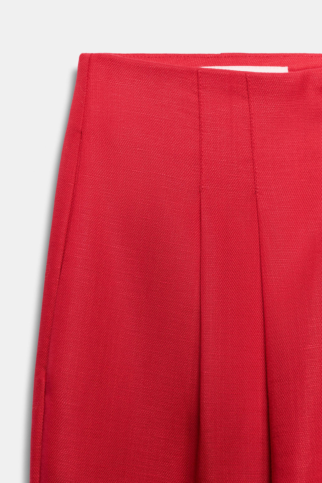 PANTAL?N RECTO CON LINO / Rojo - Zara фото 5